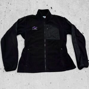 Evolve Black Fleece Jacket WT Warrentech Logo Zip Up Size L